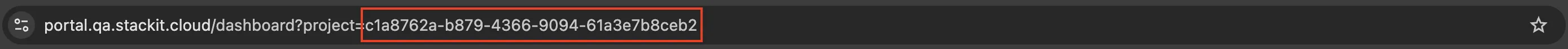 The relevant part of the URL, where the ID is found.